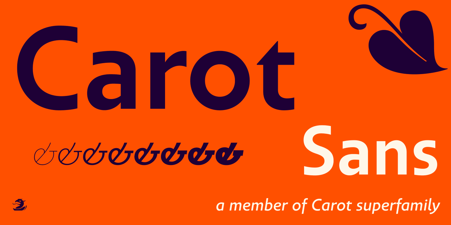 Przykład czcionki Carot Sans